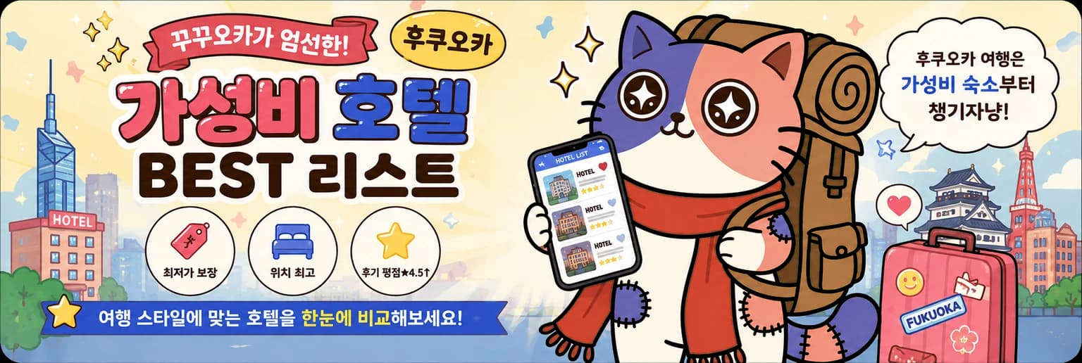 후쿠오카 10만원대 가성비 호텔 떴다