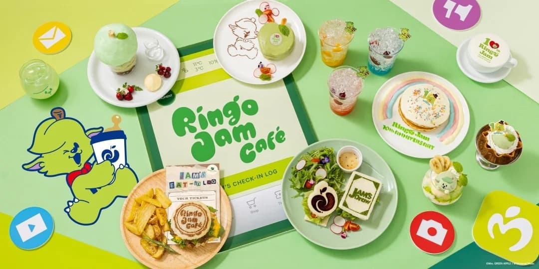 Mrs. GREEN APPLE 「Ringo Jam Café」 후쿠오카 – KITTE博多, 팬클럽 10주년 콜라보 카페