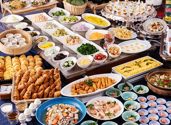 아크 호텔 로열 후쿠오카 텐진 조식 뷔페 진열대
